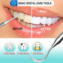 Dental Tools, Dental Pick for Teeth Cleaning, Stainless Steel Hygiene Kit with Tooth Scraper Plaque Tartar Remover - with Case
