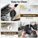 10" Pro Chicken Shredder Tool Twist Large for Kitchen, BPA-Free Food-Safe Meat Grinder, Visible Chicken Breast Meat Shredder with Strong Anti-Slip Bottom & Ergonomic Handle, Black