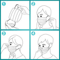 100 PCS Disposable Face Masks, Black Disposable Masks, 3 Ply Protection Face Masks
