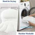 Bath Pillow Bathtub Pillow, Luxury Bath Pillows for Tub Neck and Back Support, Bath Tub Pillow Headrest with Soft 4D Mesh Fabric and Non-Slip Suction Cups, Relaxing Bath Accessories Spa Gifts