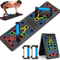 Solid Push Up Board 15 in 1 Home Workout Equipment Multi-Functional Pushup Stands System Fitness Floor Chest Muscle Exercise Professional Equipment Burn Fat Strength Training Arm Men & Women Weights,