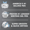 Pilot G2 Premium Gel Roller Pens 0.7, Fine Point Smooth Writing Pens Black, Pack of 12