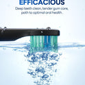 Bymore Electric Toothbrush for Adults, Sonic Rechargeable Toothbrush with 8 Brush Heads, 330-Day Battery, 5 Cleaning Modes & 2-Min Timer, Travel-Friendly Ultra Clean Design – Black