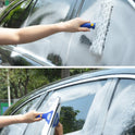 ITTAHO Squeegee for Window Cleaning,12" Squeegee and 11" Microfiber Scrubber Combi with Stainless Steel Pole,Extendable Window Cleaner for Car,Sliding Door,Shower Glass Door-Swivel Style-2 Pads