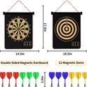 Mixi Magnetic Dart Board Outdoor Game for Kids with 12 Darts, Best Toys Gifts for Teenage Boys Girls Age 5 6 7 8 9 10 11 12 13 14 15 16 Years