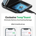 INIU Wireless Charger, 15W Fast Qi Certified Wireless Charging Station with Sleep-Friendly Adaptive Light Compatible with iPhone 17 16 15 14 13 12 Pro Max Samsung Galaxy S25 S24 S23 Note 20 Google etc