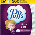 Puffs Ultra Soft Non-Lotion Tissues, 10 Cubes, 56 Tissues Per Box