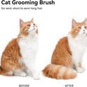aumuca Cat Brush with Release Button, Cat Brushes for Indoor Cats Shedding, Cat Brush for Long or Short Haired Cats, Cat Grooming Brush Cat Comb for Kitten Rabbit Massage Removes Loose Fur