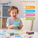 Talking Flash Cards for Toddlers 1 2 3 4 Year Olds, Montessori Language Learning with 224 Words, Pocket Speech Therapy and Autism Playthings, Children's Sensory Educational Device