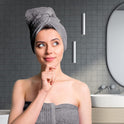 Tens Towels Pack of 4 Extra Large Bath Towels 30 x 60 Inches, 100% Cotton, Larger & Lighter Weight, Quicker to Dry, Super Soft and Absorbent, Perfect for Bathroom, Dark Grey
