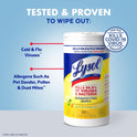 Lysol Disinfectant Wipes, Multi-Surface Antibacterial Cleaning Wipes, For Disinfecting and Cleaning, Lemon and Lime Blossom, 80 Count (Pack of 3)