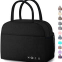 DALINDA Lunch Bag Lunch Box for Women Men Reusable Insulated Lunch Bags,Water-Resistant Cute Cooler Lunch Tote Bag, Large Capacity for Work Travel Picnic,Black