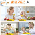 Construction Toddler Utensils - Toddler Forks and Spoons - Kids Construction Truck Utensils - Forks and Spoons Silverware Set - Christmas Birthday Gift for 1 2 3 4 5 year old, Yellow