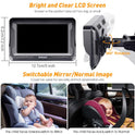 DoHonest Baby Car Camera HD 1080P - Rear-Facing Car Baby Monitor with Night Vision, Adjustable View Angle, Easy Setup, Anti-Glare Display, Safety for Kids & Infants