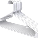 Utopia Home Plastic Hangers 20 Pack - Space Saving Clothes Hanger - Durable & Strong Closet Organizers and Storage with Built-in Strap Hooks - Essential for Shirts, Pants, Skirts & Coats (White)