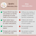 Bradove Classic Embroidery Stitches Practice Kit, Embroidery Kit for Beginners, Beginner Embroidery Kit for Adults, Hand Embroidery Kit for Kids, Stitches Kit
