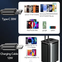 Retractable Car Charger Adapter for iPhone 17,4 in 1 Fast Charging Car Phone Charger,69W USB C Car Truck Accessories,Road Trip Essentials Gift for Men Women for iPhone 17 Pro Max/16/15/14/13/12,Galaxy
