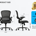 TRALT Office Chair - Ergonomic Office Chair with Back Support, Home Office Desk Chairs, 330lbs Wide Seat Big and Tall Office Chairs, Comfy Desk Chair for Work, Study, Office, Gaming (Black)