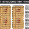 Roach Traps Indoor Sticky (18 Pack) - Glue Traps for Roaches Bug Traps with Roach Bait Traps - Long Lasting Non-Toxic Children and Pet Friendly - Trap a Pest