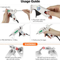 Mini Hot Glue Gun Kit with 30 Glue Sticks - Fast Preheating Hot Melt Gun, High Temp for School Crafts DIY Arts and Quick Home Repairs(White)