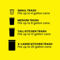 Glad Tall Kitchen Trash Bags 13 Gallon, MaxStrength Cherry Blossom Garbage Bags, Drawstring, 90 Count