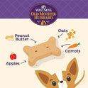 Old Mother Hubbard Wellness P-Nuttier Dog Biscuits, Natural, Training Treats, Peanut Butter Flavor, Mini Size, (6 Pound Box)