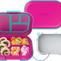 Bentgo Chill Kids Leak-Proof Lunch Box - 4-Compartment Bento Box with Built-In Ice Pack, 3.3 Cup Capacity, PFAS & BPA-Free, Microwave & Dishwasher Safe, Ideal Size for Ages 3 to 7 (Fuchsia/Teal)