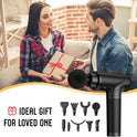 Massage Gun Deep Tissue, Handheld Electric Muscle Massager, High Intensity Percussion Massage Device for Pain Relief with 9 Attachments & 30 Speed(Black)