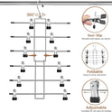 Pants Hangers with Clips,Space Saving Hanging Closet Organizer-6 Tiers Skirt Hangers with 360° Swivel Hook,Closet Organizer-Clothes Hangers- College Dorm Essentials Apartment Essentials-2 Pack
