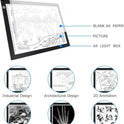 LitEnergy A4 LED Copy Board Light Tracing Box, Adjustable USB Power Artcraft LED Trace Light Pad for Tattoo Transferring, Drawing, Sketching, Animation, Stenciling, Diamond Art Painting Accessories