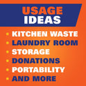 Hefty Ultra Strong 13 Gallon Trash Bags, Black Tall Kitchen Trash Bags 13 Gallon Size, Break Resistant Drawstring Enclosure, Continuous Odor Control, Blackout, Clean Burst Scent, 40 Bags