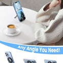 Lamicall for MagSafe Magnetic Phone Ring Stand - [Upgrade Dual-Hinge] 360° Rotation Finger Grip Holder, Super Magnet Phone Kickstand Ring, Mag Safe Grip Accessories for iPhone 17 Pro Max Air, Android