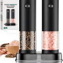 Electric Salt and Pepper Grinder Set Automatic Battery Pepper Mill Shakers Adjustable Coarseness Upgraded Larger Capacity with Led Home and Kitchen Appliances Birthday Gifts for Women