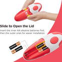 Kitchen Mama Auto Electric Can Opener: Open Your Cans with A Simple Press of Button - Automatic, Hands Free, Smooth Edge, Battery Operated, YES YOU CAN (Red)