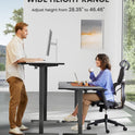 ErGear Height Adjustable Electric Standing Desk, 47.2 x 23.6 Inches Sit Stand up Desk, Memory Computer Home Office Desk with Two-Piece Desktop (Black)