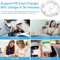 iPhone Fast Charger 3+3Pack 20W USB C Wall Charger with 6FT Fast Charging Cable Compatible with iPhone 14/13/12/11/Pro/Pro Max