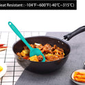 HOTEC Heat Resistant 600℉ Food Grade Silicone Rubber Spatula Set for Baking, Cooking, and Mixing Non Stick Dishwasher Safe BPA-Free Multicolor Set of 5
