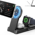 3 in 1 Magnetic Wireless for iPhone Charging Station: Foldable Portable Charger for iPhone 17-12 Pro Max & Apple Watch & AirPods, for Apple Multiple Devices Charger for Home,Office&Travel