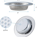 2 Pcs Sink Strainer for Most Kitchen Sink Drain Basket, Upgraded Double-Layer Safe Design Kitchen Sink Strainer (Outer Diameter 4.5 Inch)