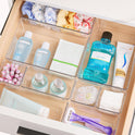 Vtopmart 25-Piece Clear Plastic Drawer Organizer Set – 4 Size Non-Slip Storage Bins for Bathroom, Kitchen, Makeup, Vanity & Office Drawers
