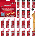 Catchmaster Fly Ribbon 20-Pack, Bug & Fruit Fly Traps Outdoor and Indoor, Premium Adhesive Sticky Strips & Gnat Hanging Strips, Bulk Scented Flying Insect Paper Rolls, Non Toxic Home Pest Control