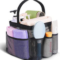 Mesh Shower Caddy Portable for College Dorm Room Essentials, 8-Pocket Large Capacity Shower Bag for Beach, Swimming, Gym
