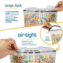 Flour Sugar Storage Containers (5.3L/4pk) Great Rice Canisters Sets For The Kitchen pantry, Large Food Storage Containers With Lids Airtight