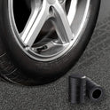 CKAuto Tire Valve Stem Caps, Black, 4 pcs/Pack, Anodized Aluminum Tire Valve Cap Set, Corrosion Resistant, Universal Stem Covers for Cars Trucks Motorcycles SUVs and Bikes