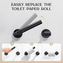 Day Moon Matte Black Toilet Paper Holder - Wall Mount Modern Roll Holder for Bathroom