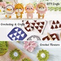 INSCRAFT 113 Piece Crochet Kit with Yarn Set– 1600 Yards Assorted Yarn for Knitting and Crochet, 73PCS Crochet Accessories Set Including Ergonomic Hooks, Knitting Needles & More Ideal Beginner Kit