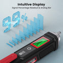 KAIWEETS Voltage Tester/Non-Contact Voltage Tester with Signal Percentage, Dual Range AC 12V/70V-1000V, Live/Null Wire Tester, Electrical Tester with LCD Display, Buzzer Alarm, Wire Breakpoint Finder