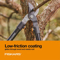Fiskars 28" Loppers for Tree Trimming, Heavy Duty, Rust-Resistant Sharp Bypass Steel Blade Loppers, Branch Cutter up to 1.5" Diameter Cut Capacity, Shock-Absorbing Handle, Garden Tools