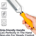 Deiss PRO Citrus Lemon Zester & Cheese Grater — Parmesan Cheese, Lemon, Ginger, Garlic, Nutmeg, Chocolate, Vegetables, Fruits - Razor-Sharp Stainless Steel Blade + Protect Cover - Dishwasher Safe