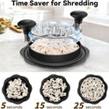 10" Pro Chicken Shredder Tool Twist Large for Kitchen, BPA-Free Food-Safe Meat Grinder, Visible Chicken Breast Meat Shredder with Strong Anti-Slip Bottom & Ergonomic Handle, Black